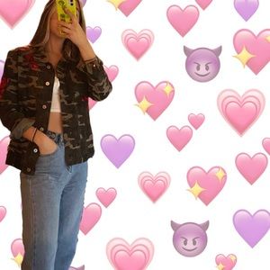 Anthropologie Camo Floral Jacket